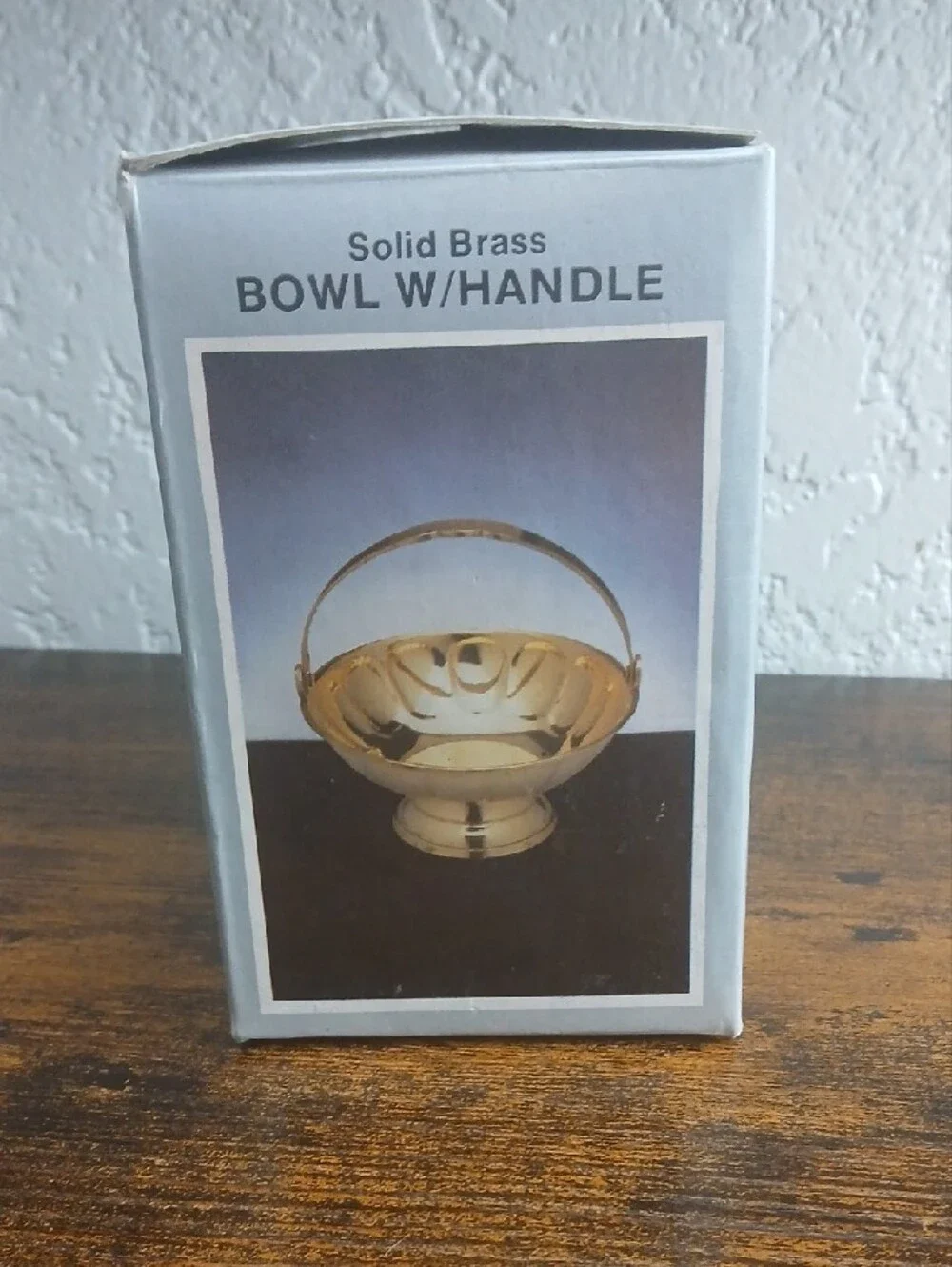 NIB Solid Brass Bowl with Handle